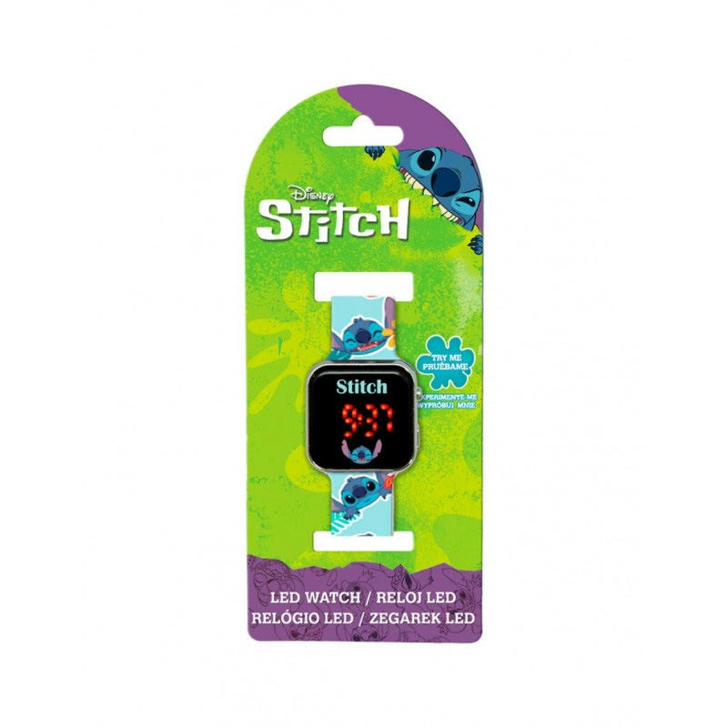 Reloj LED Stitch Disney - azul 批发
