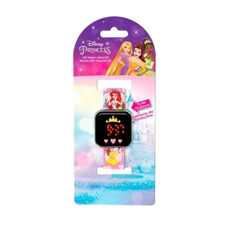 Reloj LED Princesas Disney - rosa