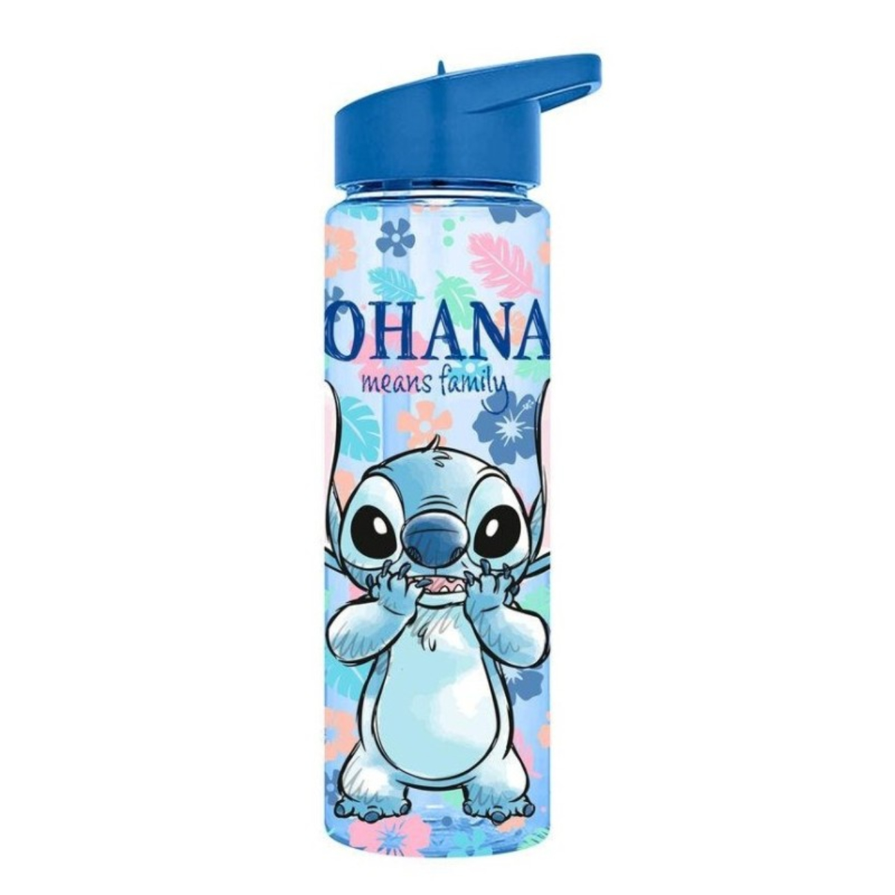 Botella de agua 600ml Stitch Ohana flores