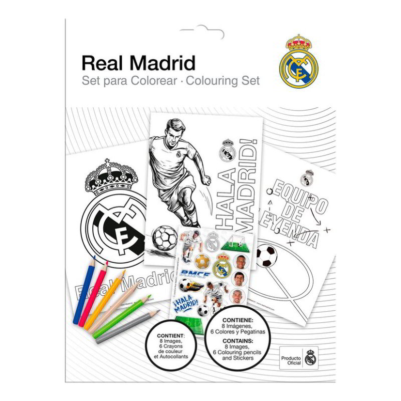 Set de colorear pegatinas Real Madrid