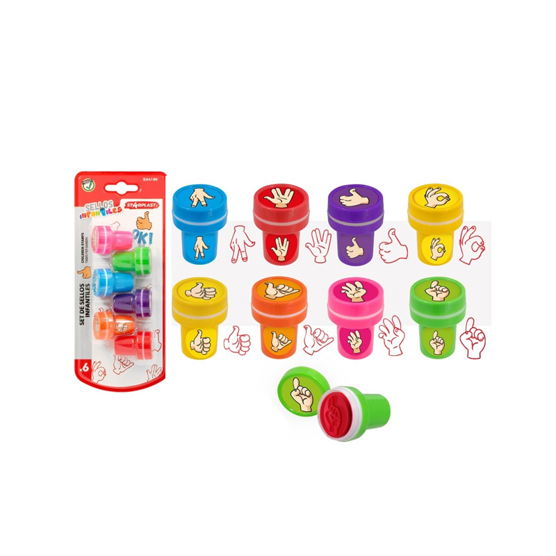 Set de 6 sellos infantiles Manos