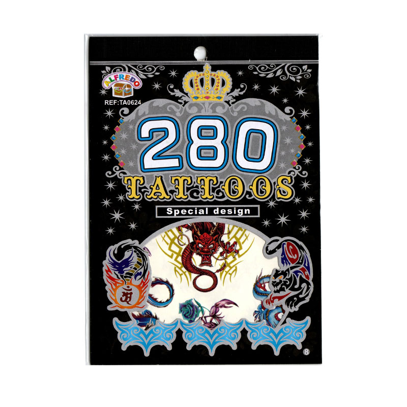 Set de 280 tatuajes temporales infantiles - modelo 3