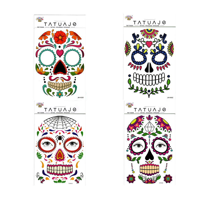 Distribuidor mayorista de Tatuajes temporales Calavera Halloween
