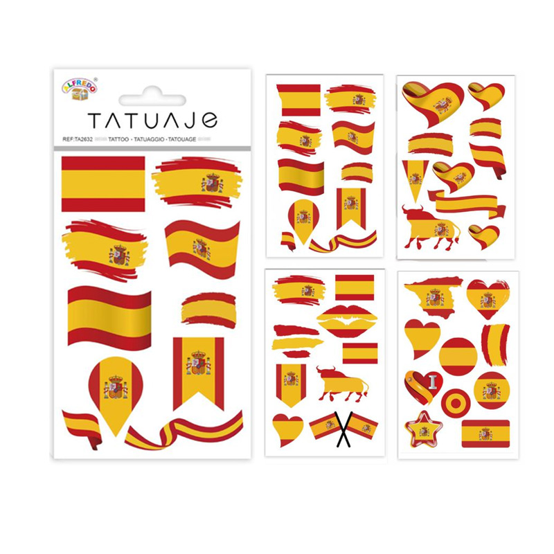 Tatuajes temporales bandera España