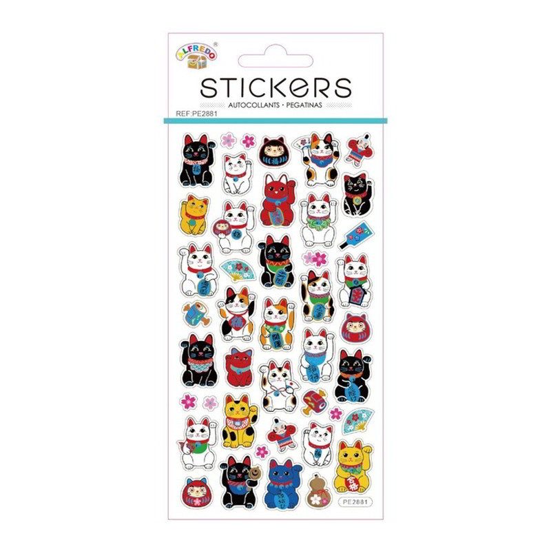 Pegatinas 3D Gato de la suerte PE2881