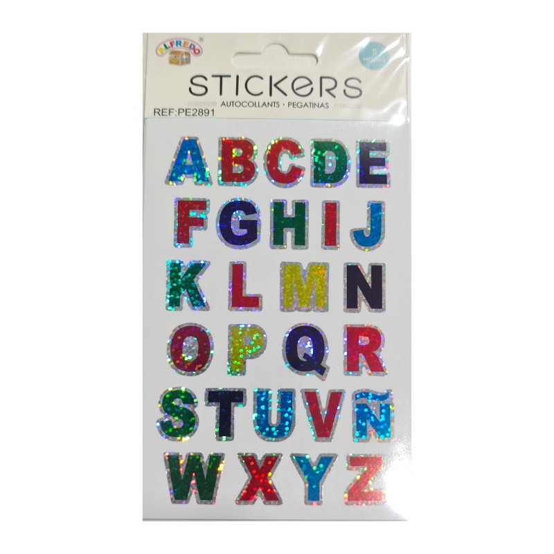 Distribuidor mayorista de Pegatinas Letras 5 hojas PE2891