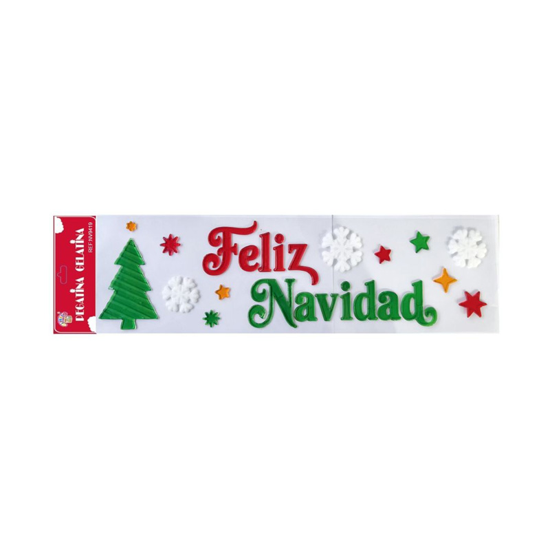 Decoración pegatinas gelatina Feliz Navidad NV9419