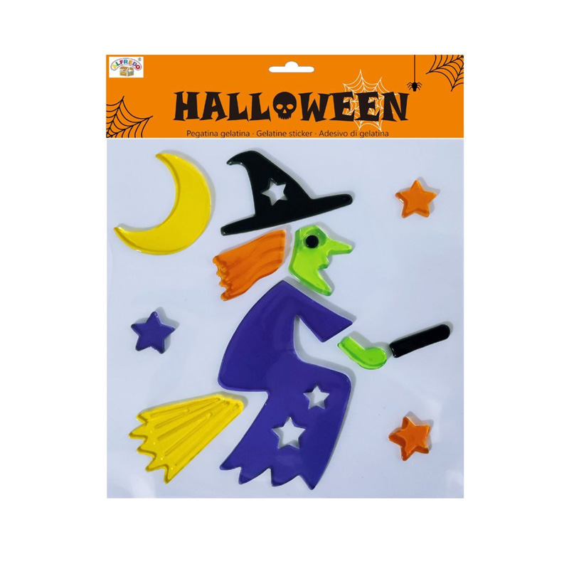 Decoración pegatinas gelatina Bruja Halloween HA9769