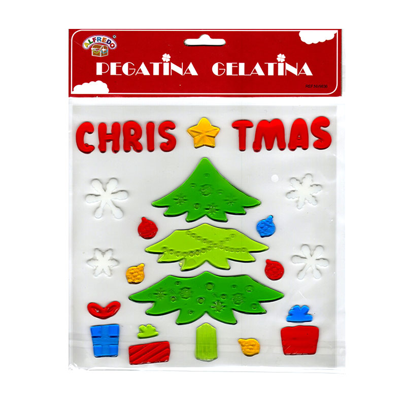 Distribuidor mayorista de Decoración pegatinas gelatina Navidad - NV9836