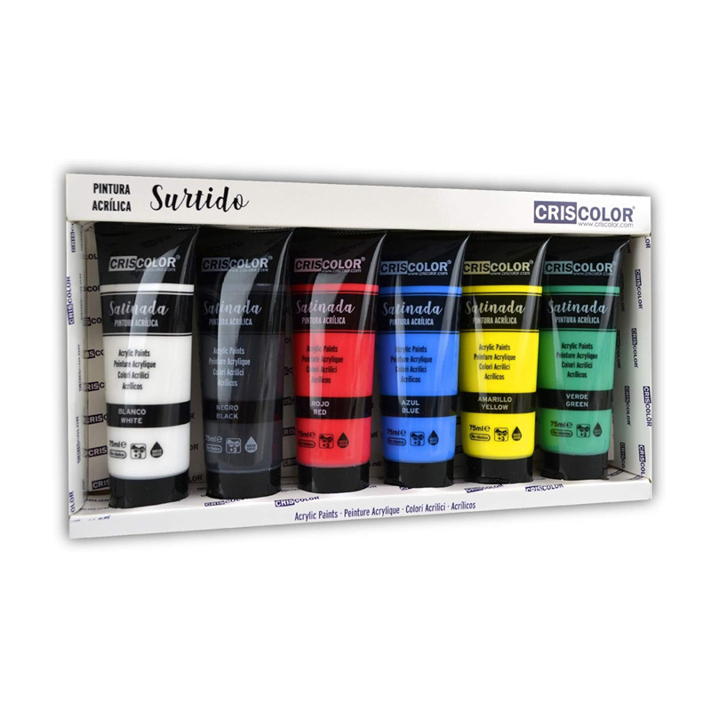 Set de 6 pinturas acrílicas - Satinada