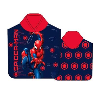 Poncho toalla microfibra 50x100cm Marvel Spiderman