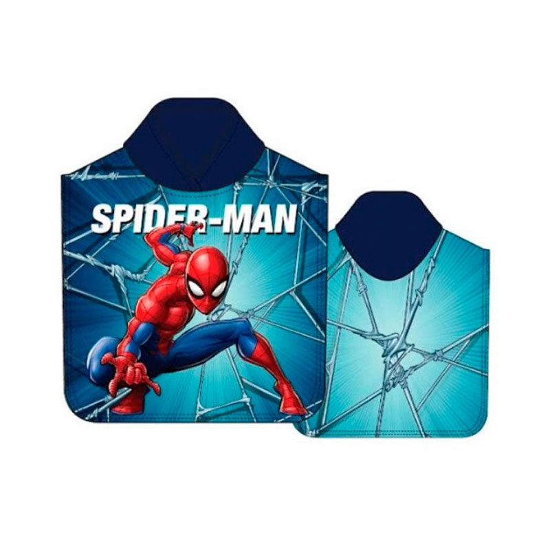 Poncho toalla microfibra 50x100cm Spiderman Marvel 批发