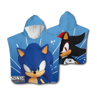 Poncho toalla microfibra 50x100cm Sonic The Hedgehog