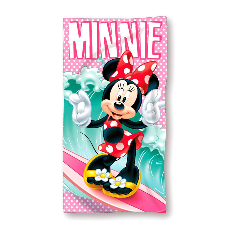 Distribuidor mayorista de Toalla microfibra Minnie Disney 70x140cm 245g/m²