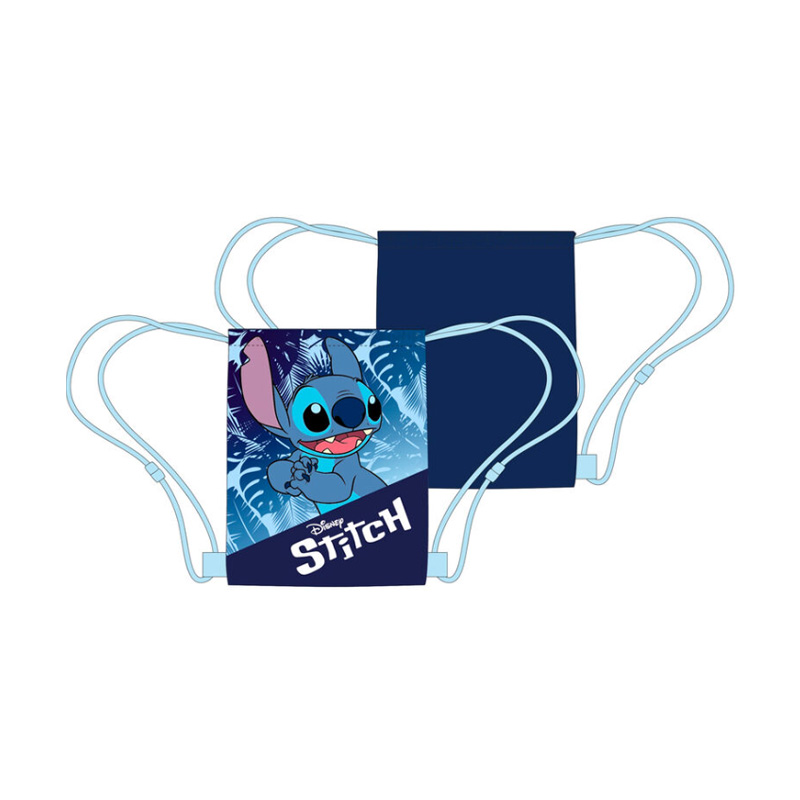 Saco grande Stitch Disney 40cm - azul