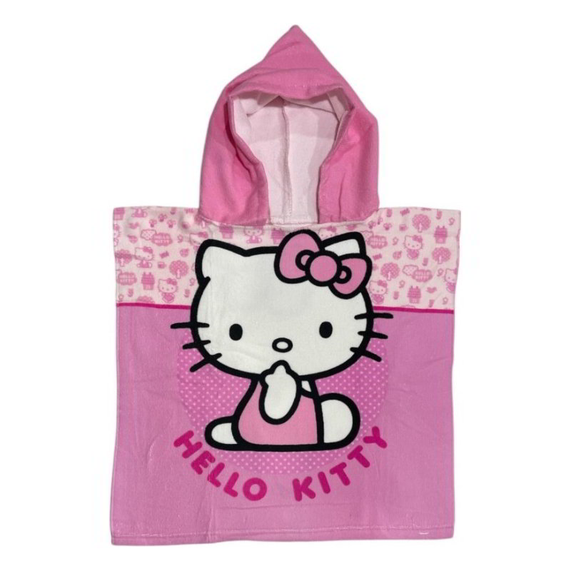 Poncho toalla 50x100cm Hello Kitty microfibra 245 gsm