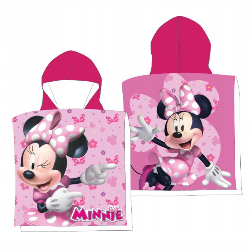 Poncho toalla 50x100cm Minnie microfibra 245 gsm