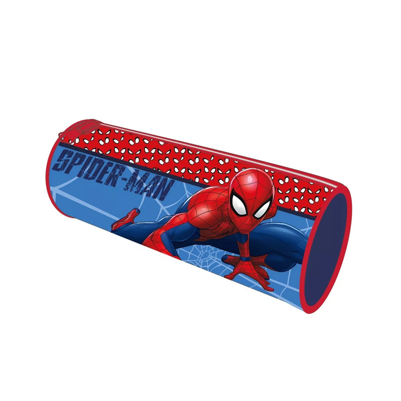 Estuche cilíndrico 22cm Spiderman Marvel - azul