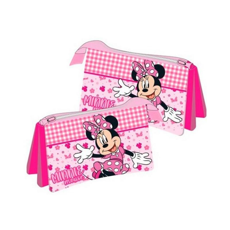 Estuche triple 22cm Minnie Mouse Flower Disney