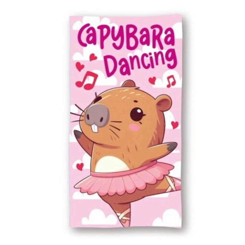 Toalla microfibra 70x140cm Capybara Dancing