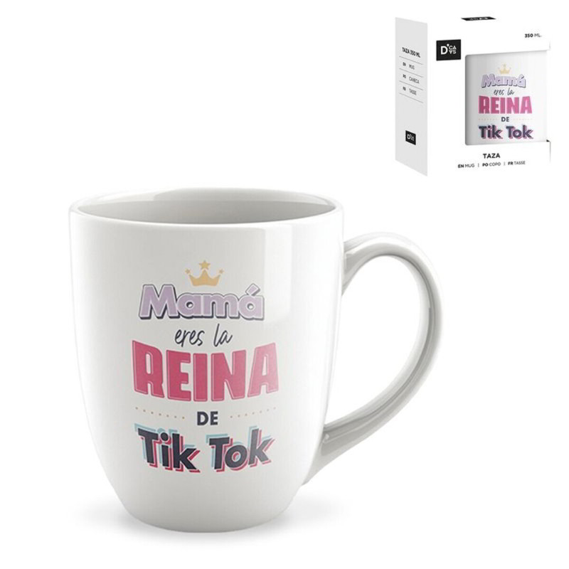 Taza cerámica frases - Mamá eres la reina de Tik Tok
