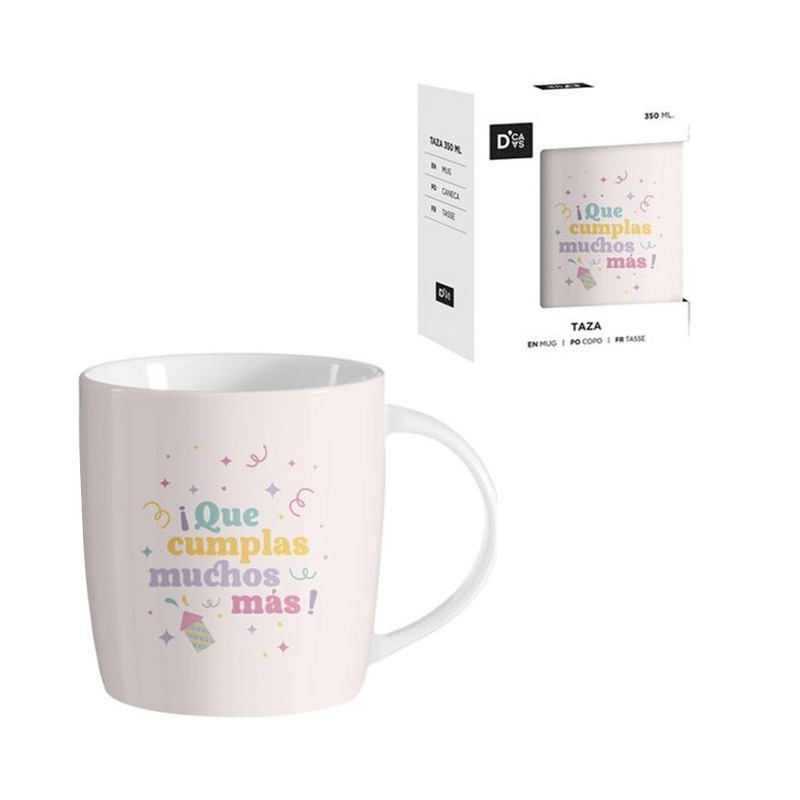 Taza cerámica frases - Que cumplas mucho más