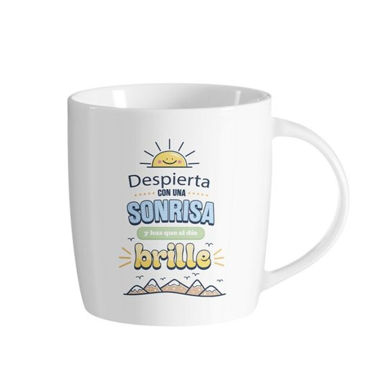 Taza cerámica frases - Despierta con una sonrisa