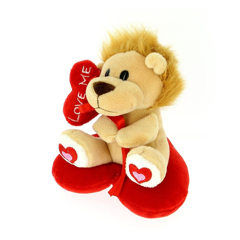 Peluche León c/corazón 12cm