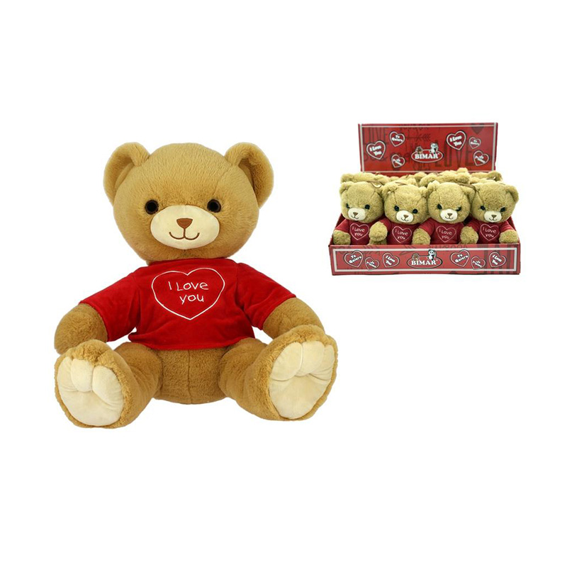 Distribuidor mayorista de Expositor peluches c/camiseta I love you 18cm