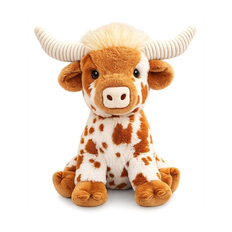 Peluche vaca longhorn 18cm