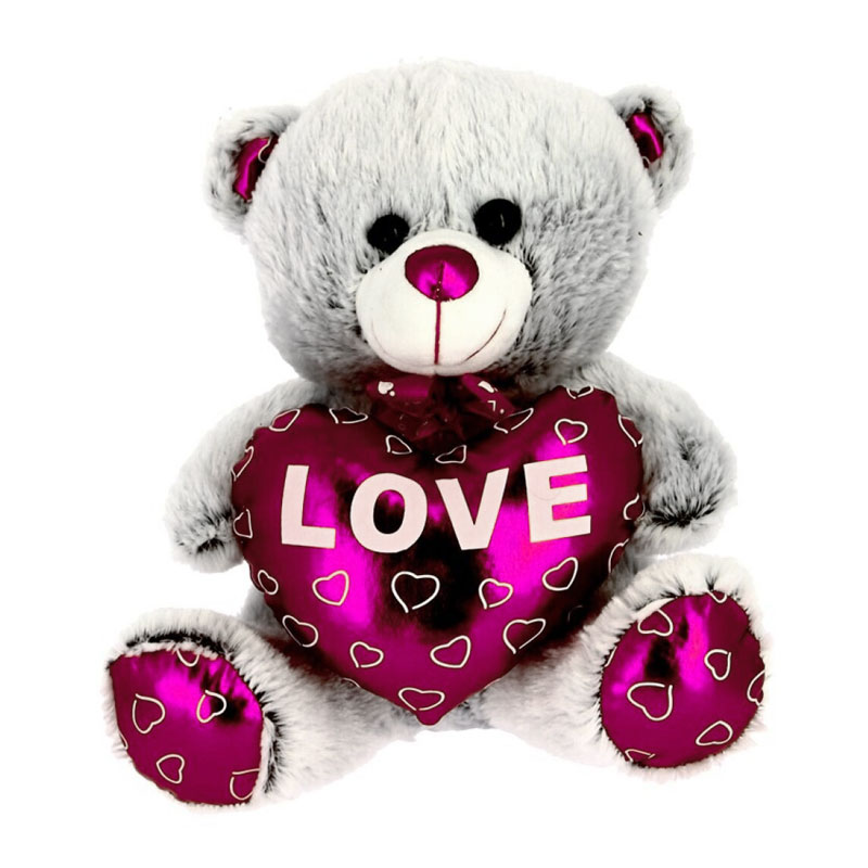 Distribuidor mayorista de Peluche Oso c/corazón Love 42cm - rosa