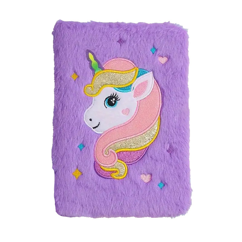 Distribuidor mayorista de Libreta A5 c/tapa felpa Unicornio - violeta