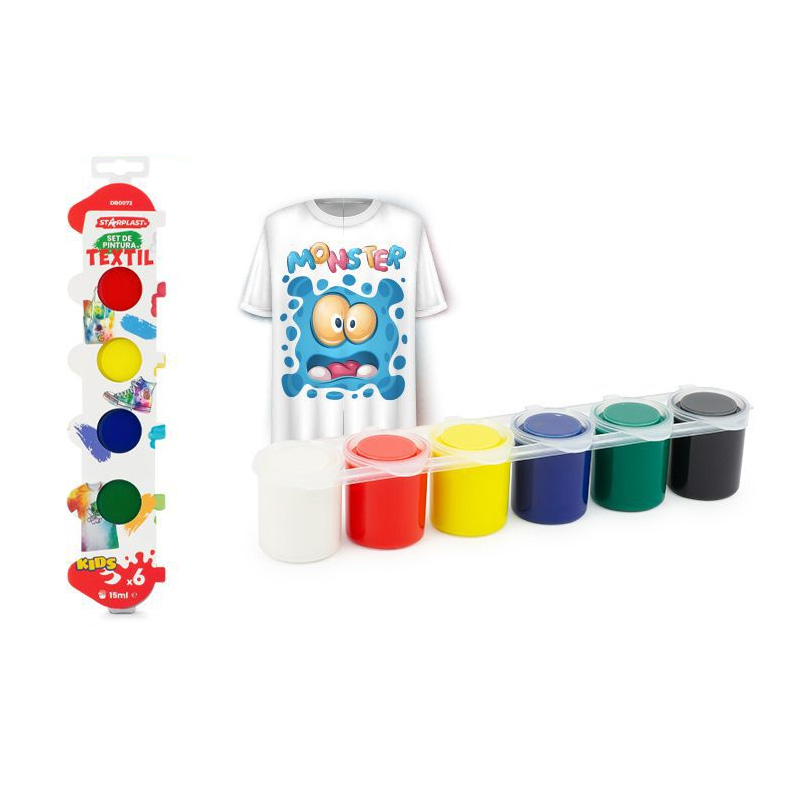 Set de 6 pinturas Textil Kids