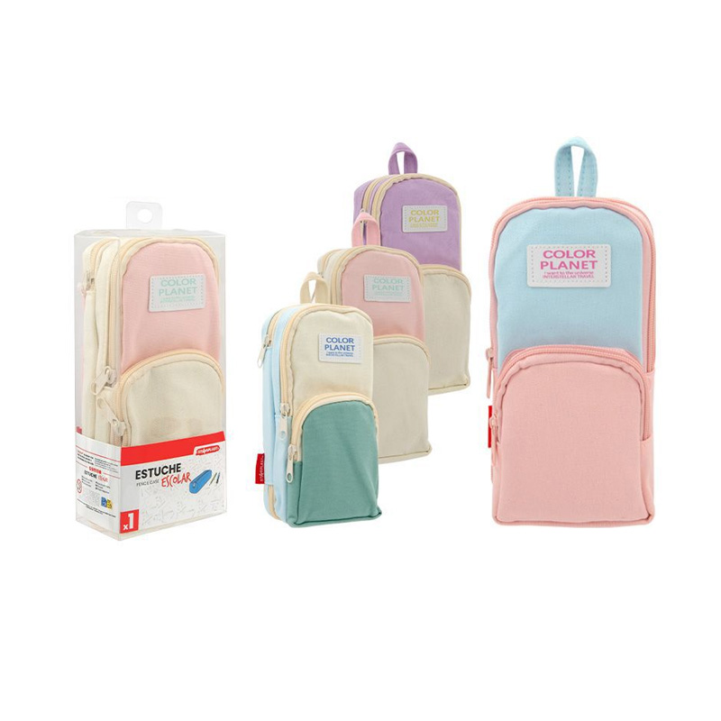 Estuche portatodo triple Color Planet - modelo aleatorio