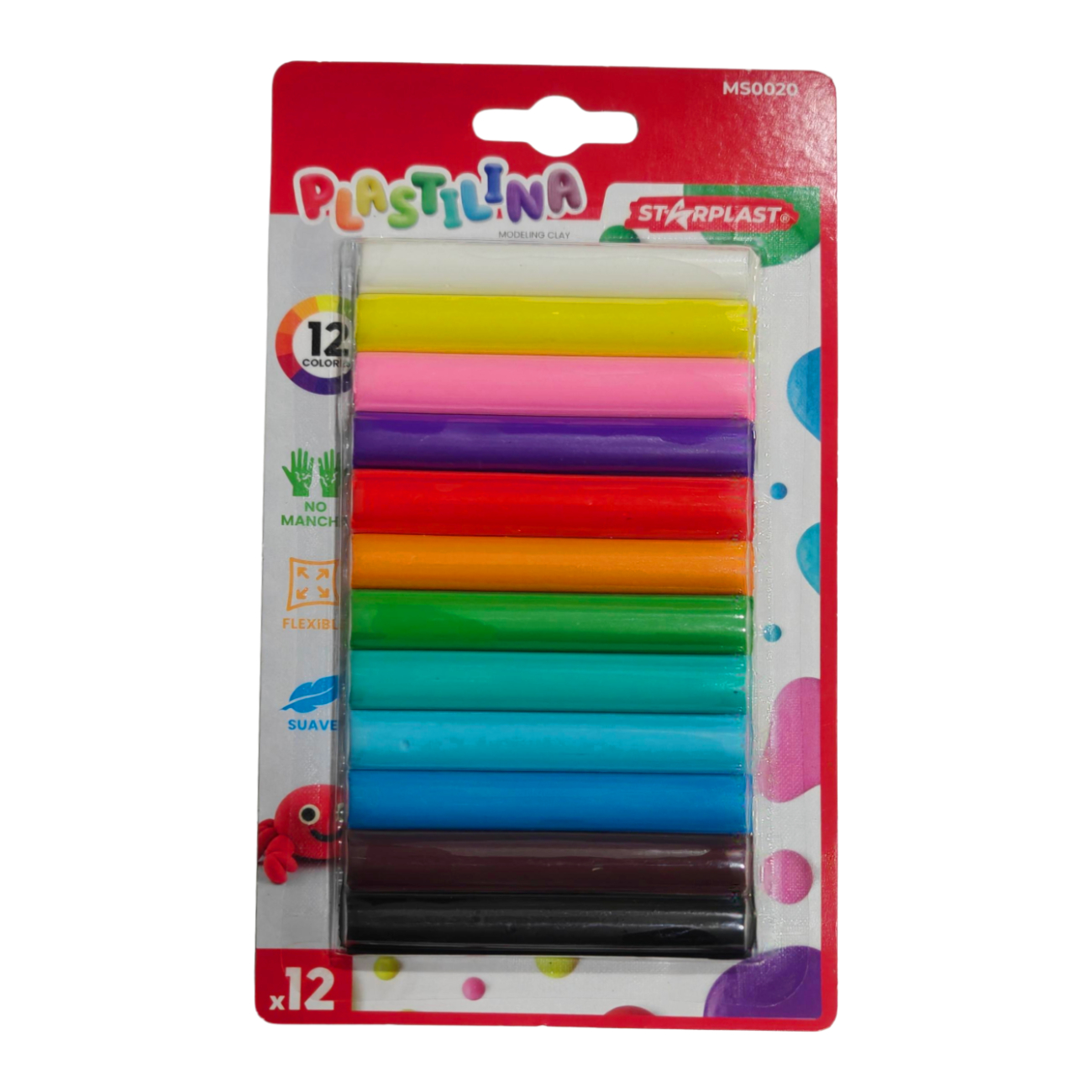 Set de 12 colores plastilina