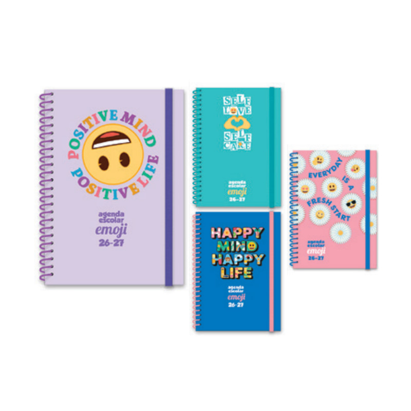 Agenda escolar A6 Emoji Día pagina 2026-2027-Nuevo