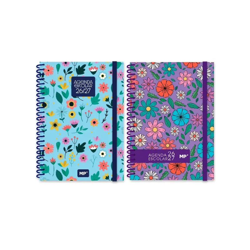 Agenda escolar A6 Flowers Día pagina 2026-2027