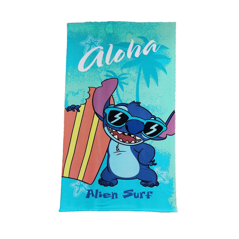 Toalla microfibra 70x140cm Stitch Alien Surf