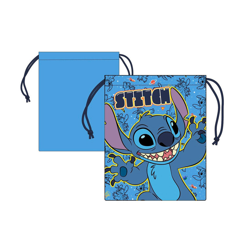 Saco pequeño Stitch Disney 26x21cm - azul
