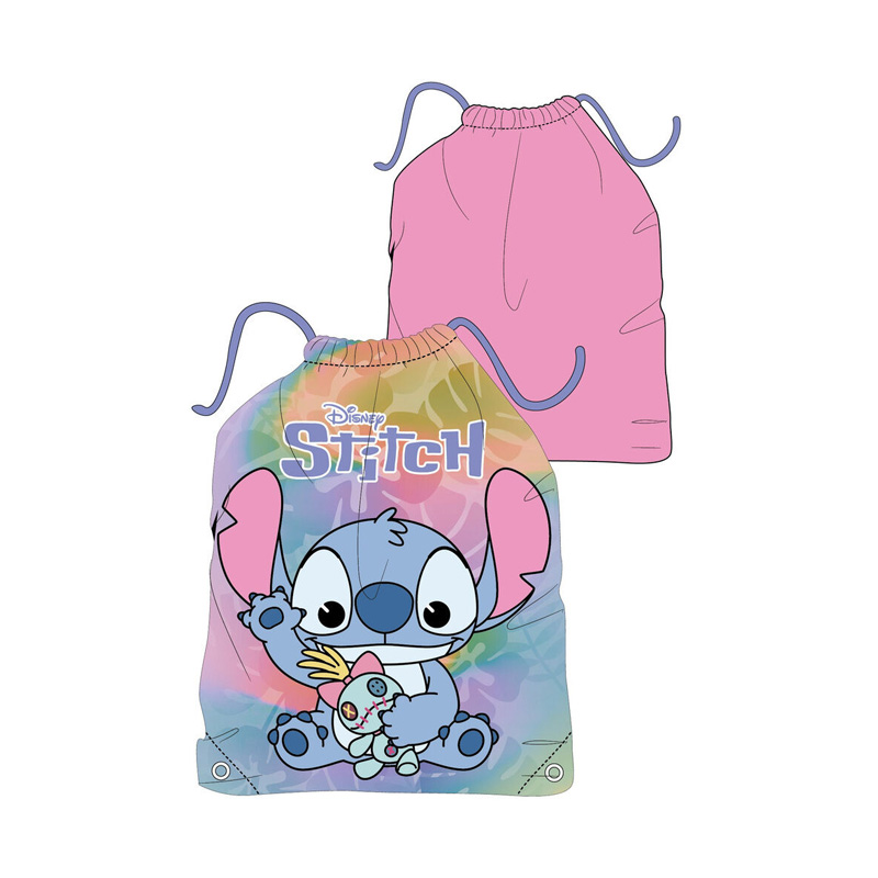 Saco pequeño Stitch Disney 26x21cm - rosa