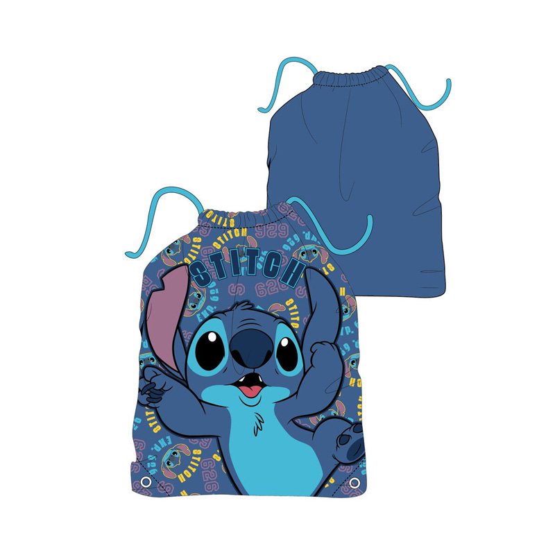 Saco pequeño Stitch 26x21cm - azul