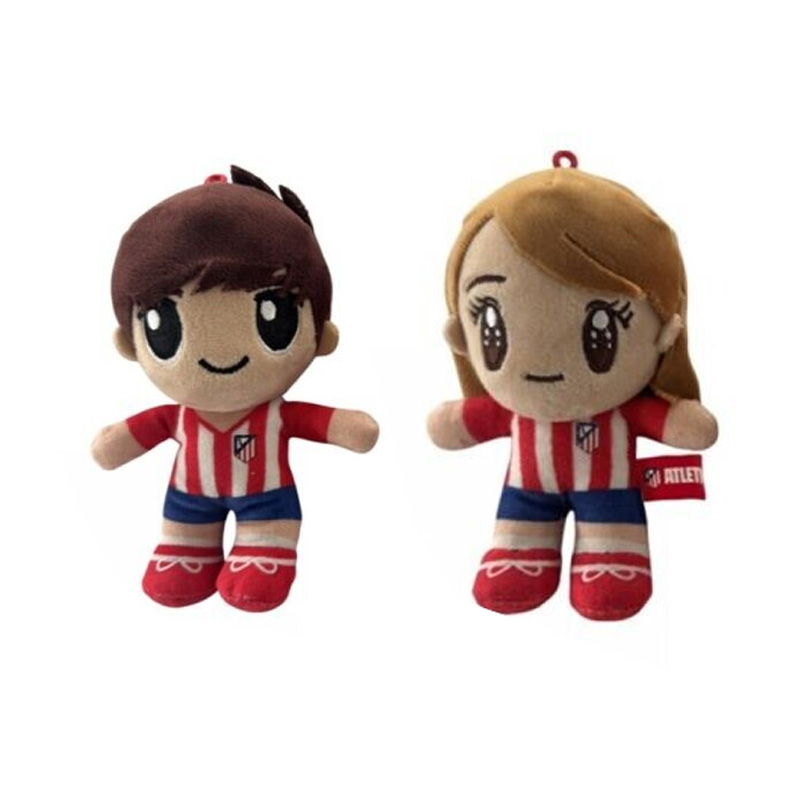 Peluche jugador chico y chica Atlético de Madrid 12cm