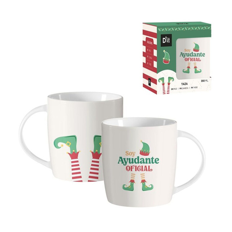 Taza cerámica frases - Soy ayudante oficial Elfo Navidad