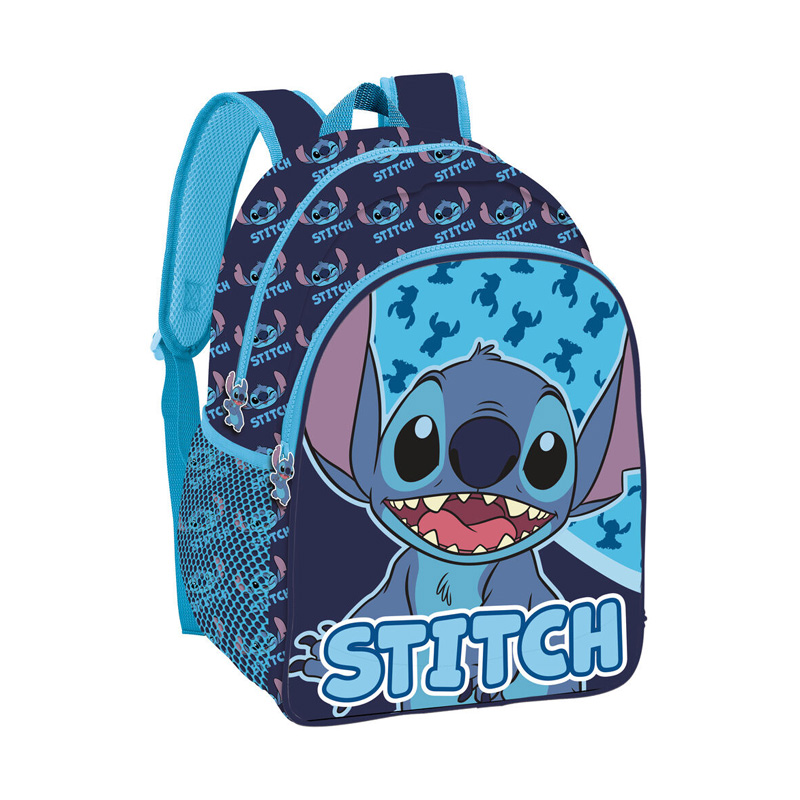 Mochila grande Stitch Disney Fun 40cm - azul