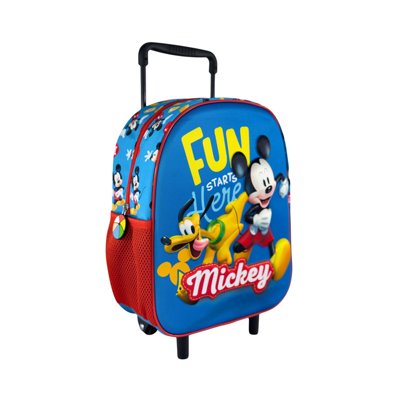 Mochila Trolley infantil Mickey & Pluto Disney 32cm