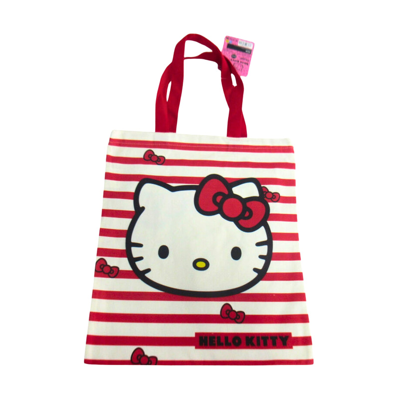 Bolsa shopping tela Hello Kitty 44cm