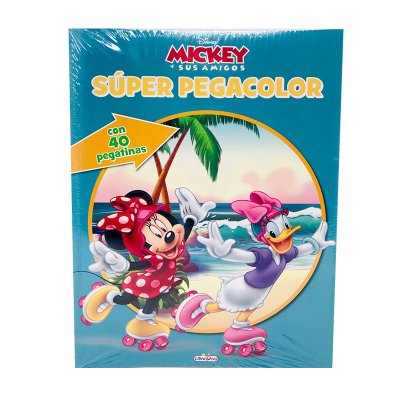 Libro Súper Pegacolor Mickey y sus amigos 21x30cm 批发