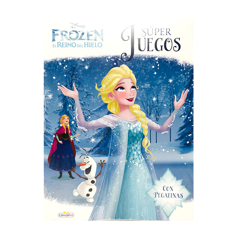 Libros Super Juegos Frozen 21x28cm 48 páginas 2 adhesivas