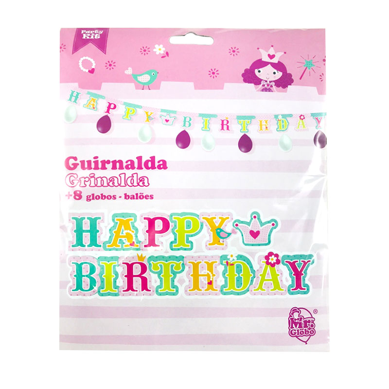 Guirnalda de fiesta Happy Birthday c/globos 批发