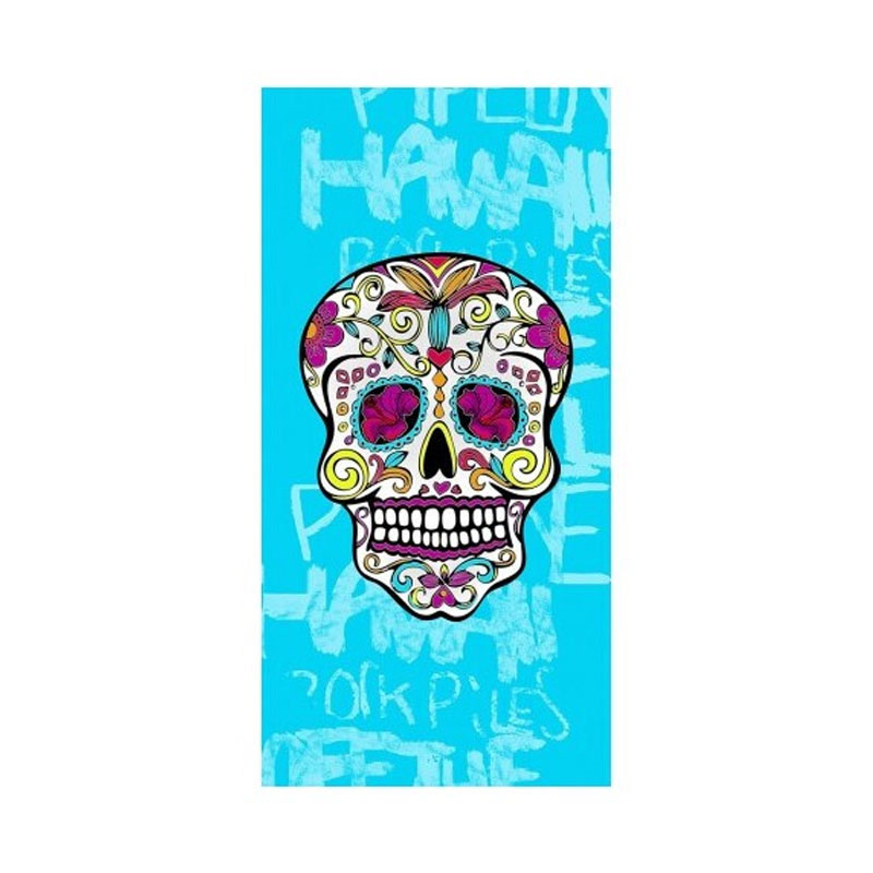 Distribuidor mayorista de Toalla microfibra Calavera 90x170cm - azul